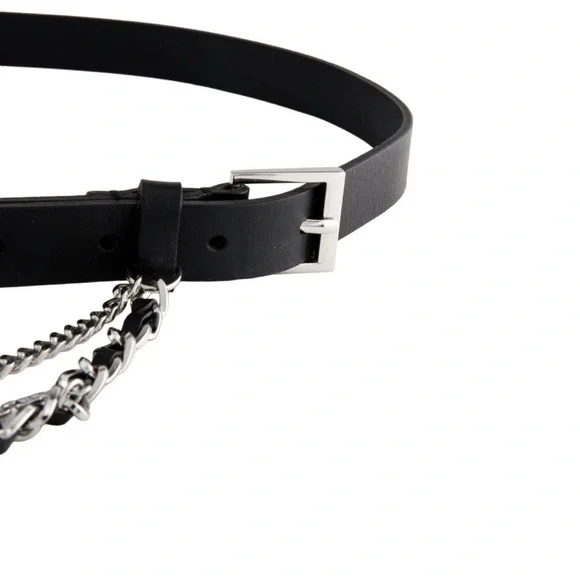 Zadig & Voltaire Rock chain black leather belt size 2. - Picture 3 of 4